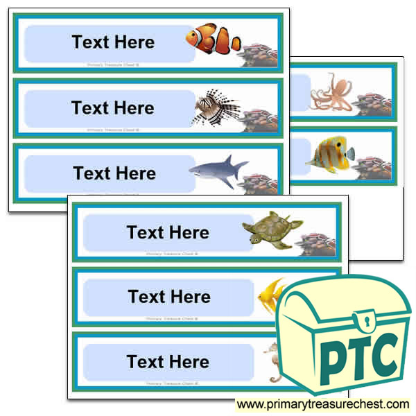 Under the Sea Themed Pupil Drawer Labels (Large)