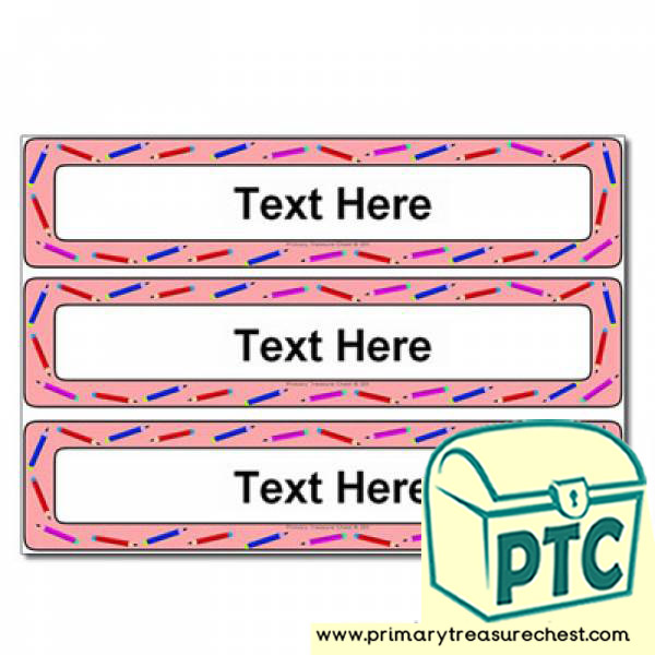 Writing Themed Drawer Labels (Large)