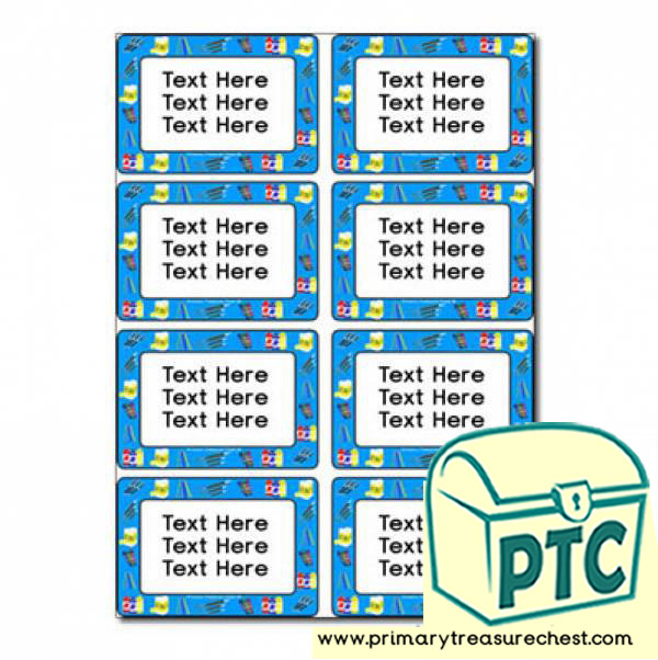 Classroom equipment Themed Pupil / Work Book Labels