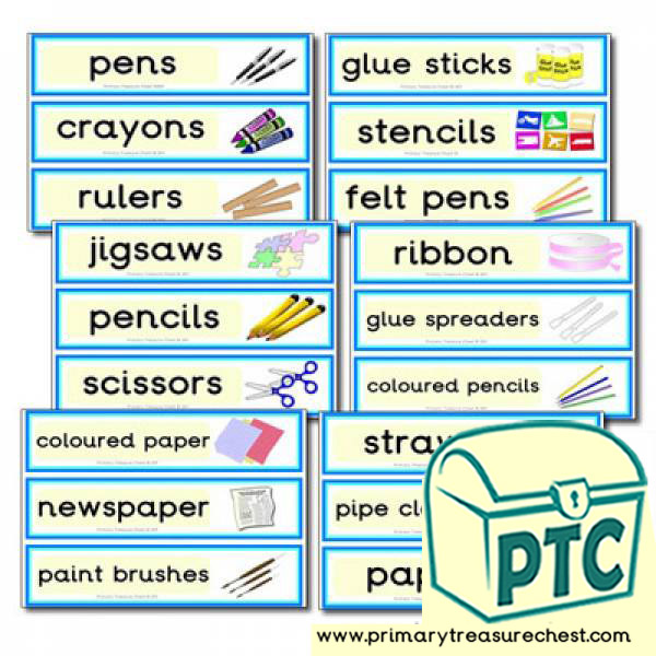 Classroom Equipment Drawer Labels (large)