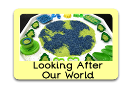Looking After Our World Themed Tuff Trays for Toddlers-EYFS Children - Learning Through Play Sessions