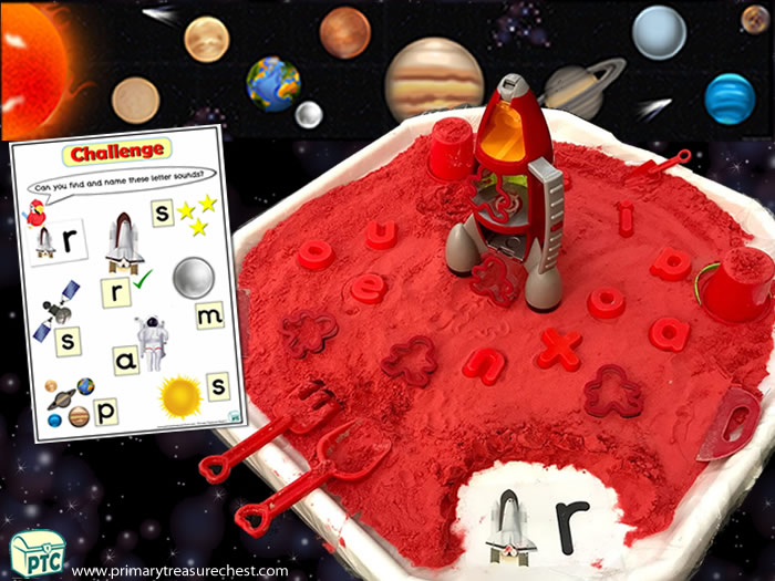 This multi-sensory tuff tray activity is ideal to use with EYFS / KS1 or children with additional learning needs to help celebrate World Space Week (Oct 4-10th), or for any Space topic theme.
