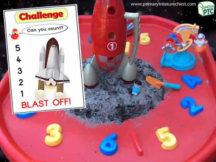 Space Themed Tuff Tray for Toddlers-EYFS Children