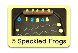 5 Speckled Frogs Themed Tuff Trays for Toddlers-EYFS Children - Learning Through Play Sessions