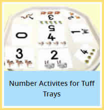 Number Activities Tuff Trays