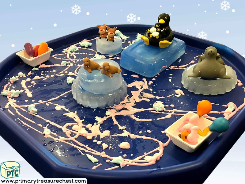 Winter – Polar Animals Themed Small World - Discovery Multi-sensory – Ice Tuff Tray Ideas and Activities