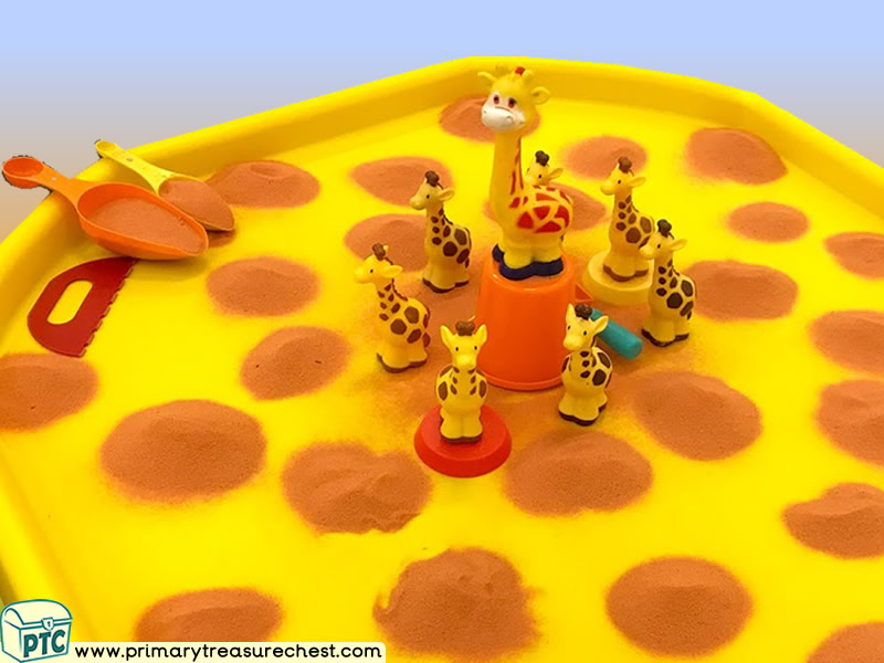 Safari Jungle Animal Themed Small World Multisensory Coloured Sand