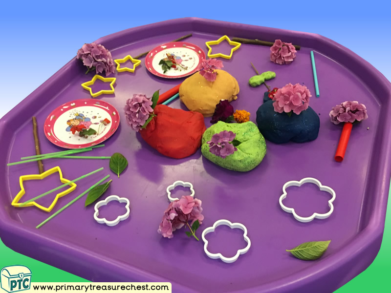Our World - Flower Themed Playdough Multi-sensory Tuff Tray Ideas and Activities