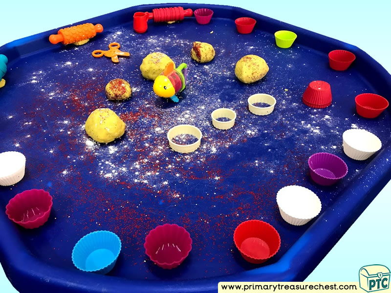 Colours - Under the Sea – The Rainbow Fish Themed Playdough - Multi-sensory Tuff Tray Ideas and Activities