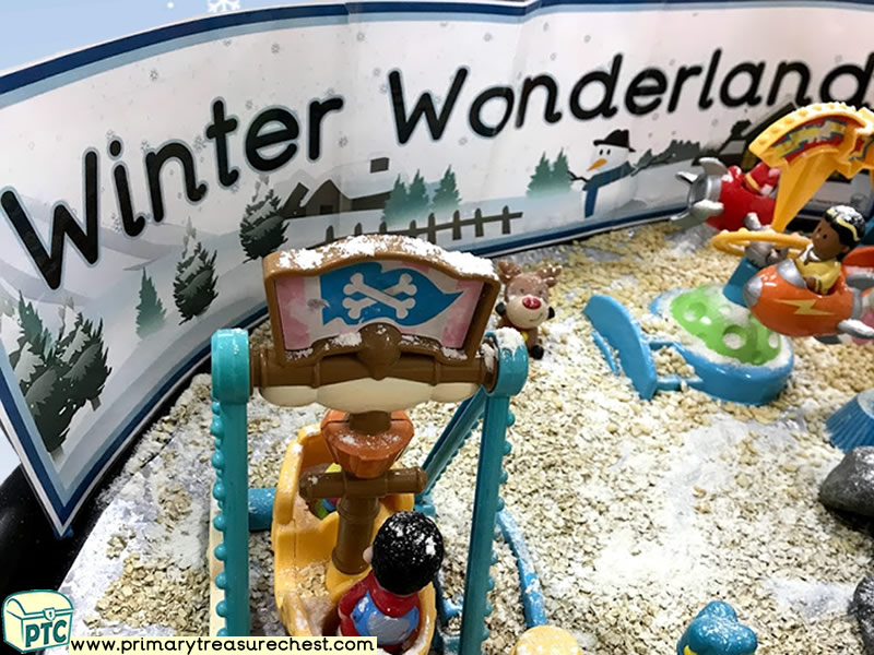 Winter - Winter Wonderland - Fun Fair Themed Small World Play - Multi- sensory Tuff Tray Ideas and Activities