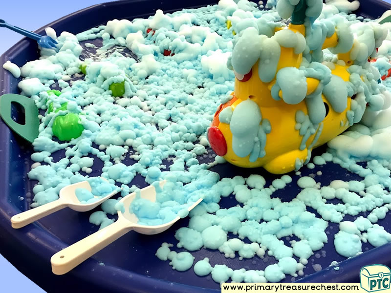 Sea life - Under the Sea - Submarine Themed Small World Multi-sensory - Mouldable Soap Tuff Tray Ideas and Activities