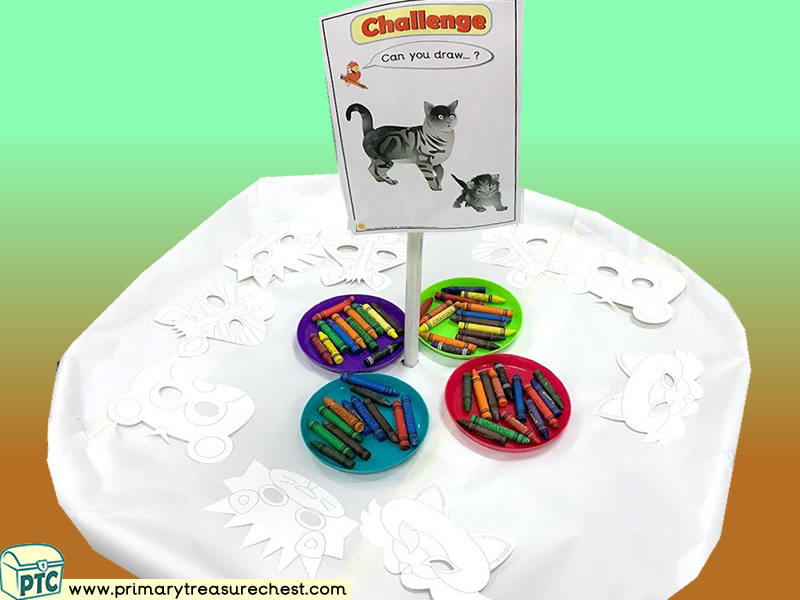 Farm - Farm Animals - Cats Themed Creative Multi-sensory Crayons Tuff Tray Ideas and Activities