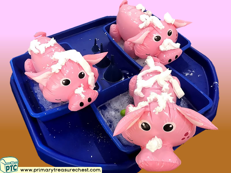Farm - Farm Animals - Pig Themed Water Multi-sensory Mouldable Soap Tuff Tray Ideas and Activities