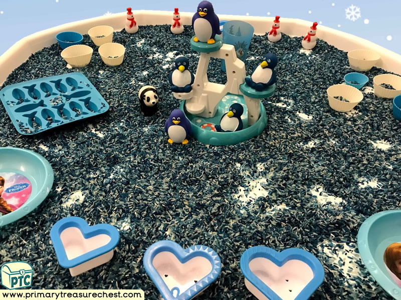  Winter - Snow – Penguin Themed Small World Play – Multi- sensory Tuff Tray Ideas and Activities 