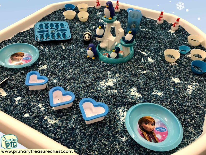  Winter - Snow – Penguin Themed Small World Play – Multi- sensory Tuff Tray Ideas and Activities 