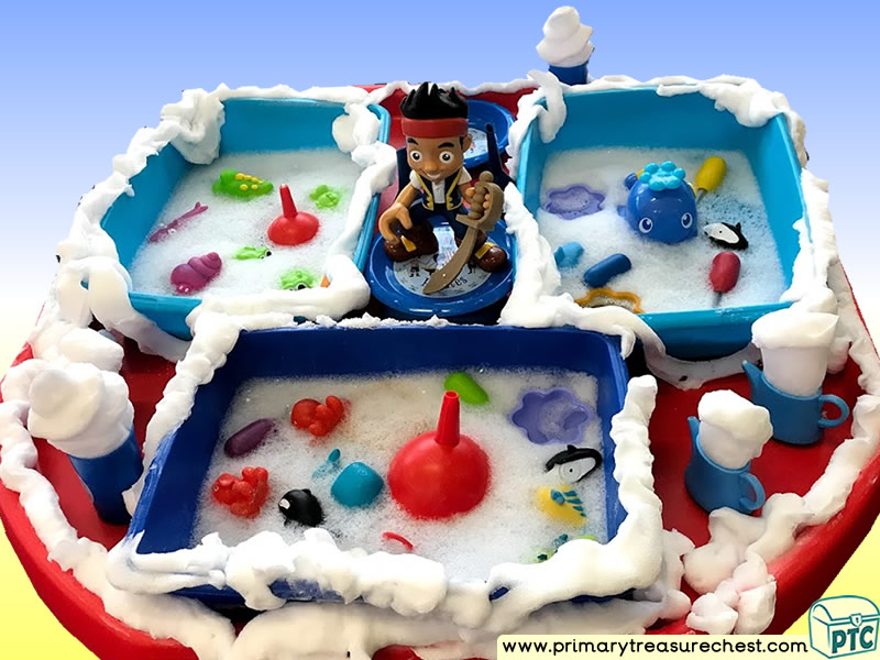 Pirates - Under the Sea - Jake Themed Water Multi-sensory - Mouldable Soap Tuff Tray Ideas and Activities