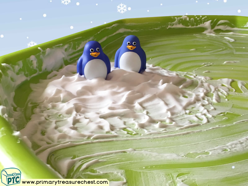 Winter - Penguin Themed Small World Multi-sensory – Mouldable Soap Tuff Tray Ideas and Activities