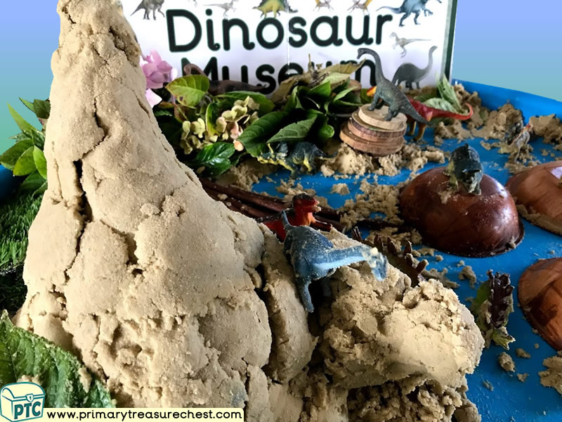 Dinosaur Museum - Dinosaur - Caveman Themed Small World Multi-sensory - Sand Tuff Tray Ideas and Activities
