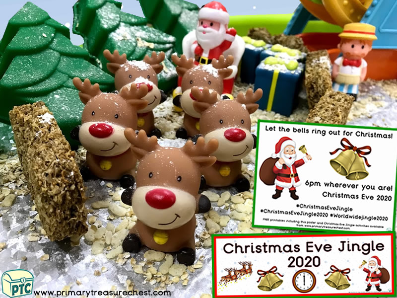  Christmas Santa's Grotto /Winter Wonderland - Reindeer - Fun Fair Themed Small World - Multi-sensory – Cereals -Tuff Tray Ideas and Activities 