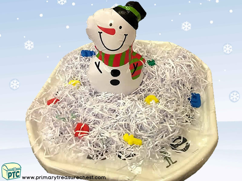 Christmas / Winter Themed Small World Play Tuff Tray Activity Idea
