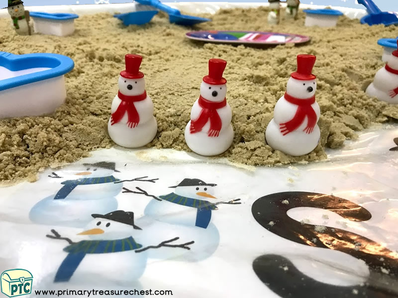  Christmas / Winter Themed Small World Sand Play Tuff Tray Activity Idea 