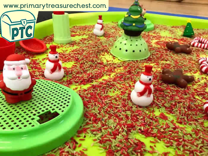 Christmas Santa Small World Scene tuff tray Role Play Sensory Play - Tuff Tray Ideas Early Years / Nursery / Primary