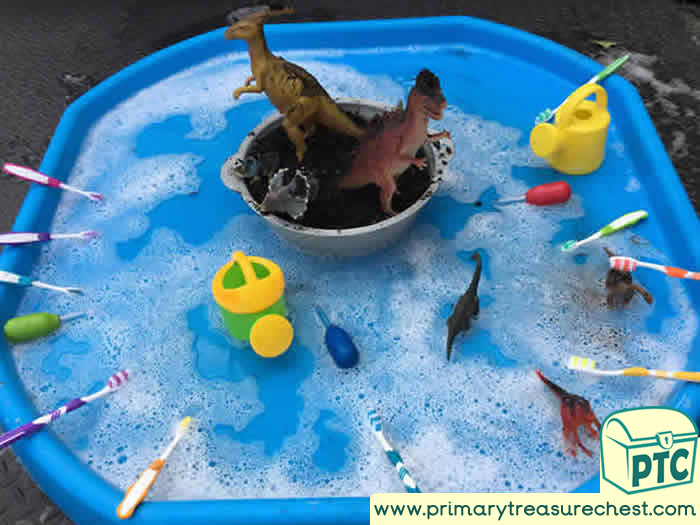 Dinosaur Themed Tuff Tray Resources and Ideas - Primary Treasure Chest