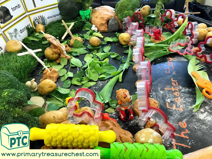 Easter Story Tuff Tray Small World Scene for Toddlers-EYFS Children