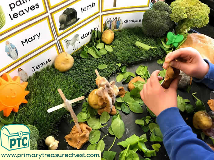 Easter Story Tuff Tray Small World Scene for Toddlers-EYFS Children