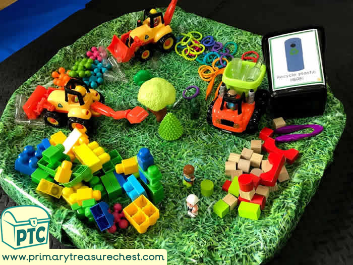 World Environment Day Area tuff tray idea