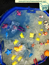 World Environment Day creative sand play tuff tray idea