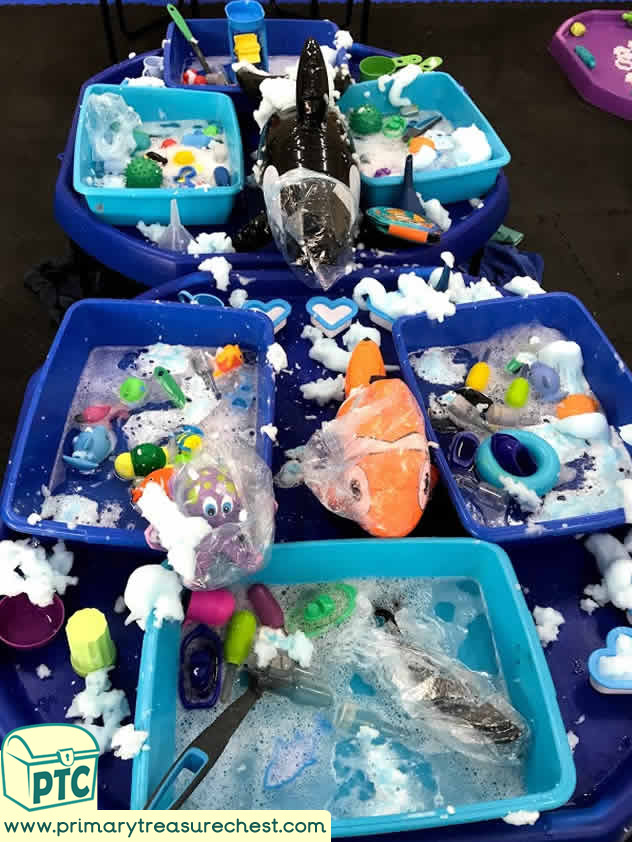 World Environment Day Water Play tuff tray idea