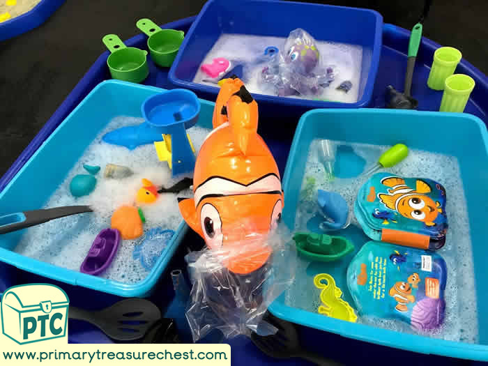 Environment Day Water Play tuff tray idea