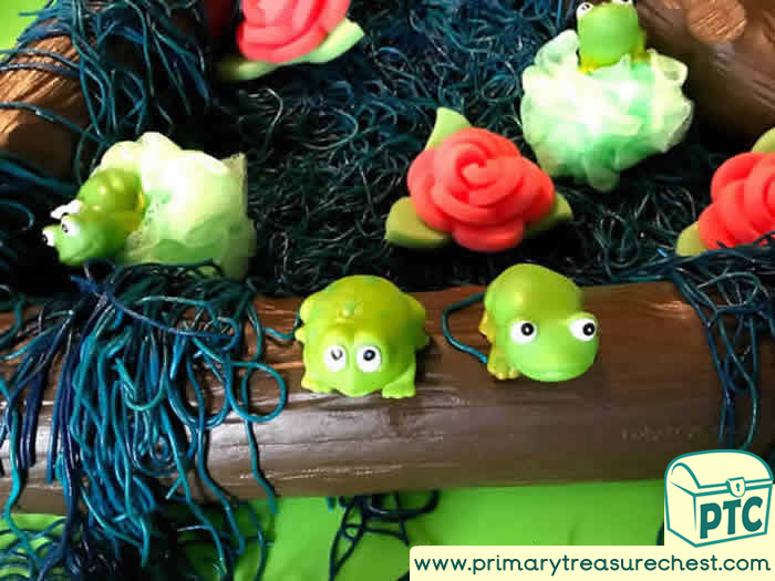 Fairies & frogs spaghetti Themed Tuff Tray for Toddlers-EYFS Children