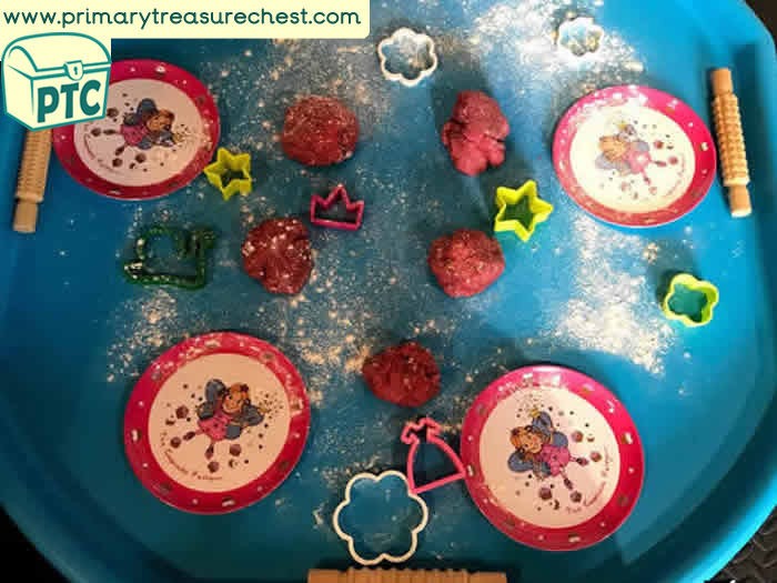 Fairies playdough Themed Tuff Tray for Toddlers-EYFS Children