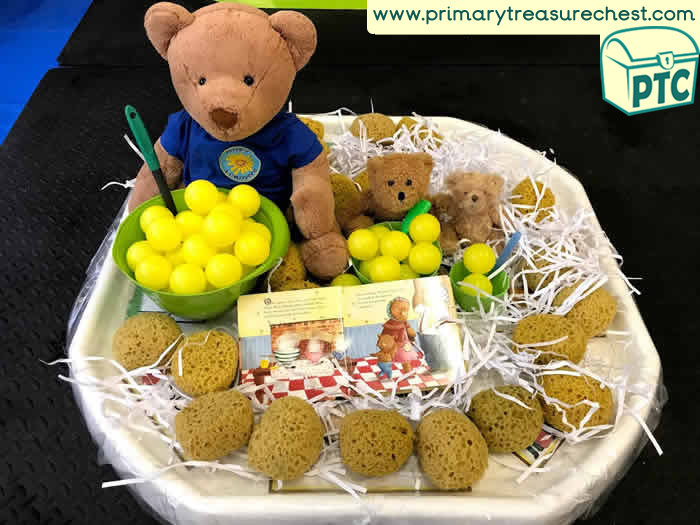 Goldilocks and the Three Bears Tuff Tray Small World Scene for Toddlers-EYFS Children