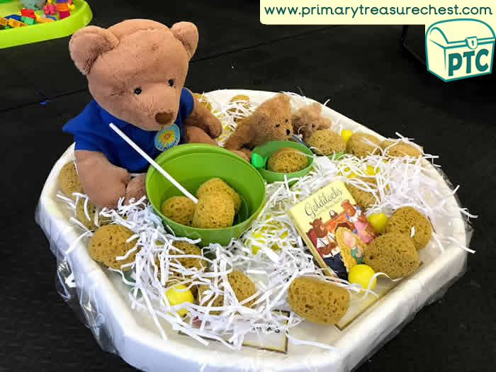 Goldilocks and the Three Bears Tuff Tray Small World Scene for Toddlers-EYFS Children