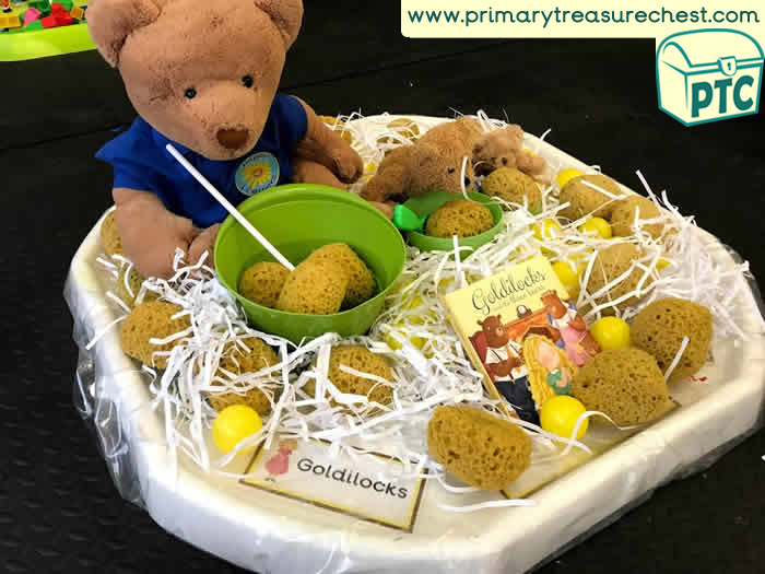 Goldilocks and the Three Bears Tuff Tray Small World Scene for Toddlers-EYFS Children