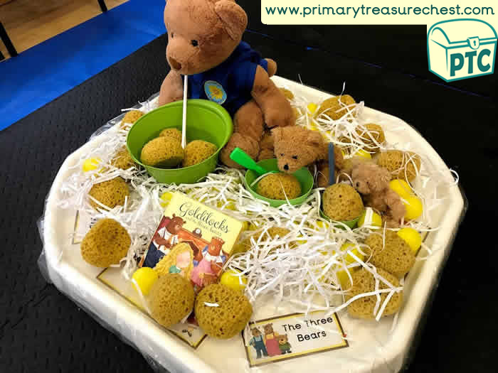 Goldilocks and the Three Bears Tuff Tray Small World Scene for Toddlers-EYFS Children