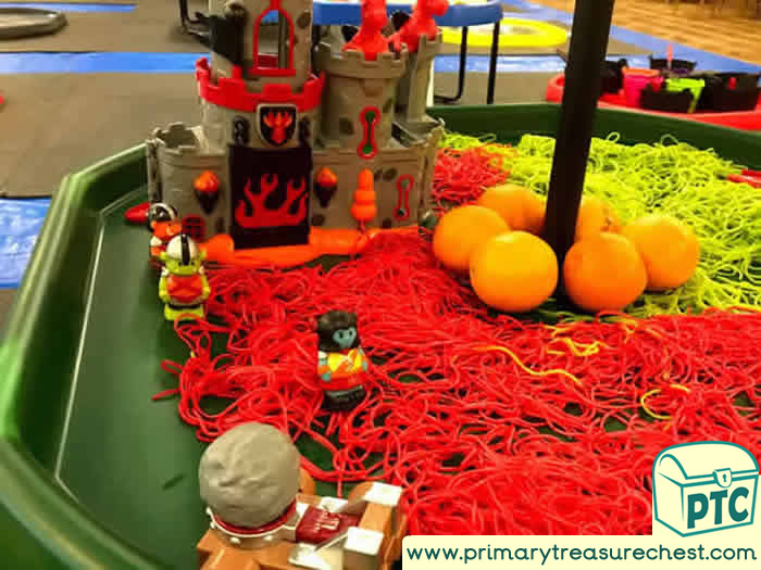 Halloween Evil Castle Small World - Role Play Sensory Play - Tuff Tray Ideas Early Years / Nursery / Primary 