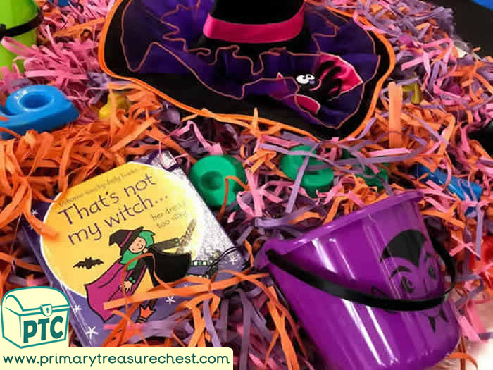 Halloween Phonics Sensory Tuff Tray - Role Play Sensory Play - Spot Tray - Tuff Tray Ideas Early Years / Nursery / Primary 