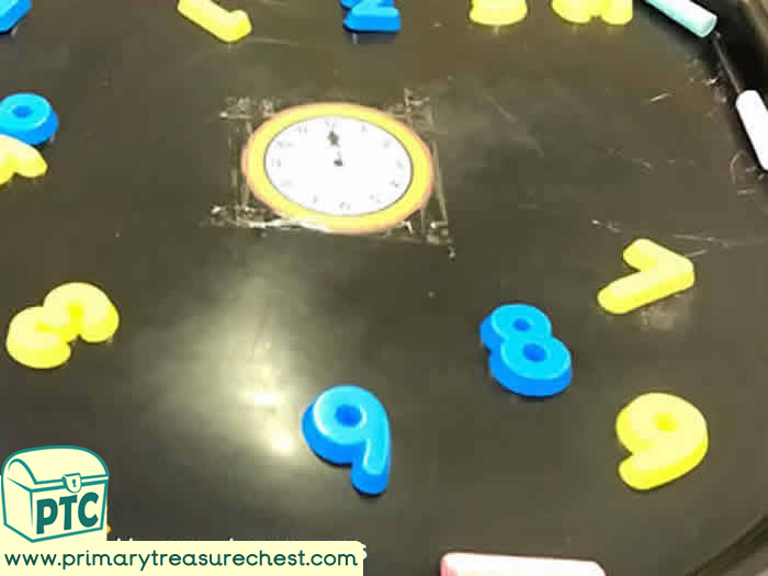New Years Eve Chalk NUMBERS Tuff Tray for Toddlers-EYFS Children