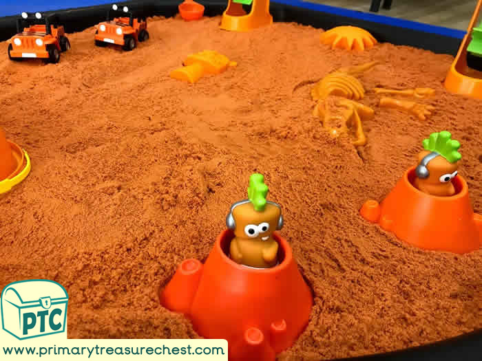 ORANGE themed SAND PLAY     Activity ideas - Role Play  Sensory Play - Tuff Tray Ideas Early Years – Tuff Spot / Nursery / Primary