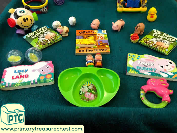 Old McDonald had a Farm Sensory Toys and books - Role Play Sensory Play - Tuff Tray Ideas Early Years / Nursery / Primary 