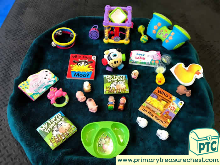 Old McDonald had a Farm Sensory Toys and books - Role Play Sensory Play - Tuff Tray Ideas Early Years / Nursery / Primary 