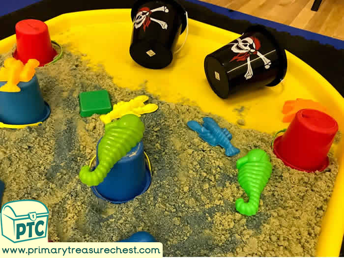 Pirate Sand Play - Role Play  Sensory Play - Tuff Tray Ideas Early Years – Tuff Spot / Nursery / Primary