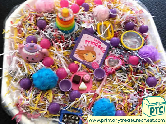 Princess Party Sensory - Role Play Sensory Play - Tuff Tray Ideas Early Years – Tuff Spot / Nursery / Primary