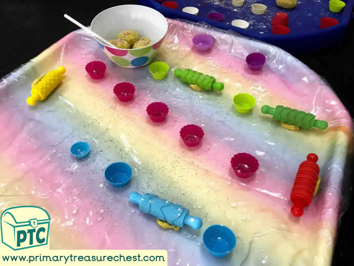 Rainbow themed sensory small world play activity ideas - Role Play  Sensory Play - Tuff Tray Ideas Early Years – Tuff Spot / Nursery / Primary