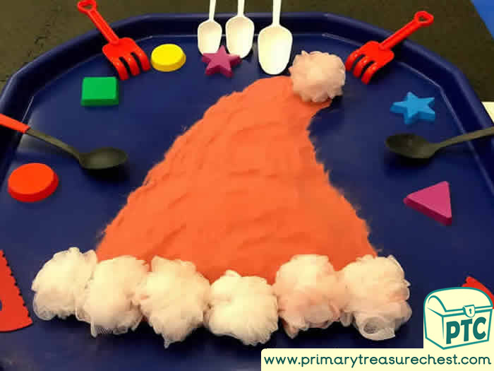 SANTA Hat Sand tuff tray for Toddlers-EYFS Children 