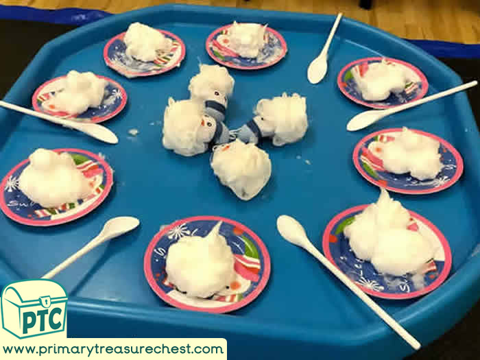 SNOWMan Foam tuff tray for Toddlers-EYFS Children 